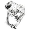 thumbnail image 1 of Frog Stretched Sterling Silver Wrap Ring - 8, 1 of 1