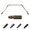 Antique Brass, variant on Phillipe 13/16" Bay Window curtain rod 20"-36", 38"-72" - Black