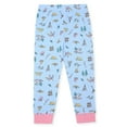 thumbnail image 3 of Sleep On It Infant & Toddler Girls 2-Piece Super Soft Jersey Snug-Fit Pajama Set with Matching Socks - Adventure , 4T, 3 of 5