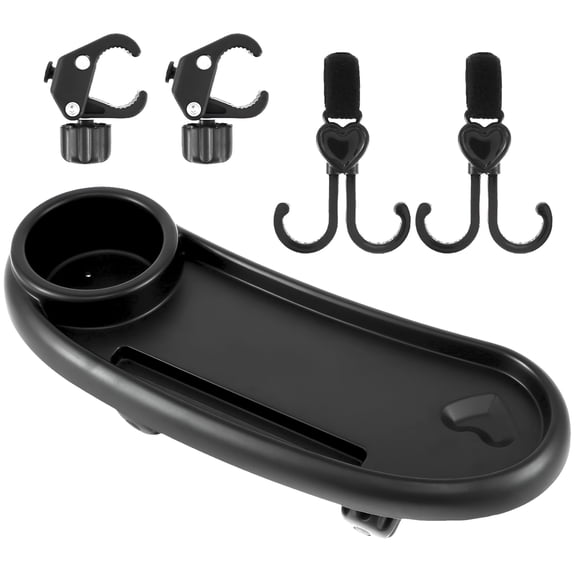 BESTSKY Stroller Food Tray, Removable Baby Snack Tray with Adjustable Buckle and Hooks Stroller Snacks Holder for Strollers