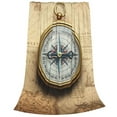 thumbnail image 2 of Vsdgher Magnetic Old Compass On World Map Ultra-Soft Micro flannel Blanket Throw Blankets for Couch Sofa, Bed (4 sizes)-80"x60", 2 of 7