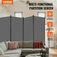 thumbnail image 4 of KFFKFF Space Separator, Quad-Panel Folding Privacy Barrier, Mobile Partition Screen for Space Delineation, Independent Space Dividers for Workspace, Sleeping Area, Study Room, Ashen, 4 of 9