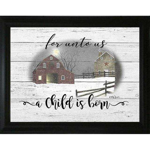 A Child Is Born - Framed Art 15.5" x 19.5" By Billy Jacobs