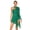 Green, variant on Women's One Shoulder Asymmetric Leotard Lyrical Dance Figure Ice Skating Dress Green XL