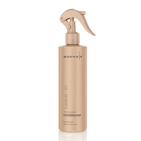 MOEHAIR Leave In Conditioner Spray (12 Fl Oz). Travel Size Conditioner For Dry Damaged Hair  Heat Protectant  Detangler Spray | Infused With Protein And Vitamins. Sulfate And Paraben Free
