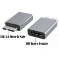thumbnail image 3 of Aluminum USB 2.0 Type C Female to USB 3.0 Micro B Male Plug Data Sync Connector Adapter Accessory, 3 of 9