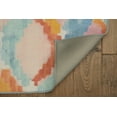 thumbnail image 3 of Linon Outdoor Washable Area Rug Collection, Aqua and Orange, 7' x 9', 3 of 9