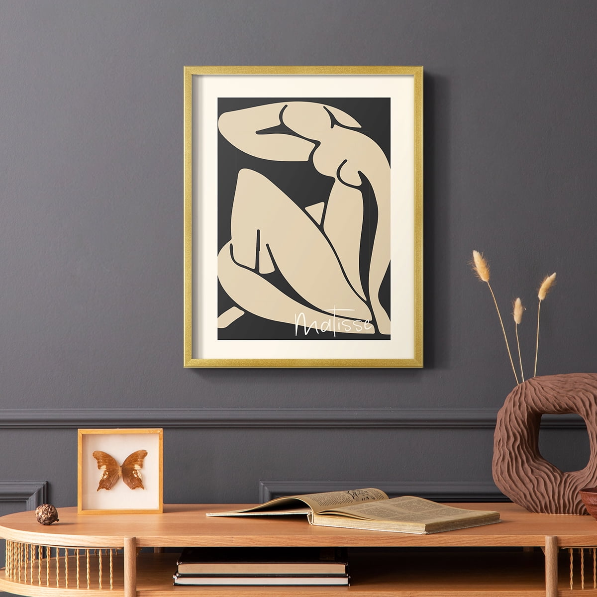 Matisse CCCVI in Gold Solid Wood 22 x 28 Framed Print