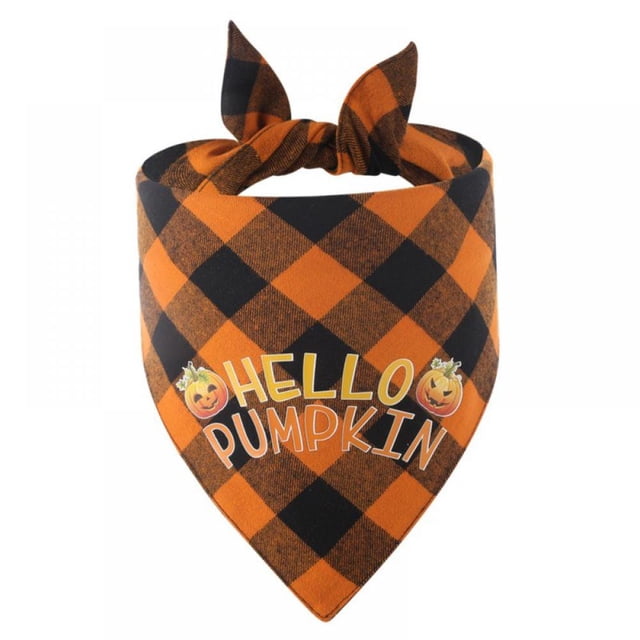 Thanksgiving/Halloween Polyester Dog Bandana Triangle Bib - Small & Medium Pets