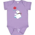 thumbnail image 3 of Inktastic Polar Bear With A Scarf, White Bear, Snowflakes Boys or Girls Baby Bodysuit, 3 of 5