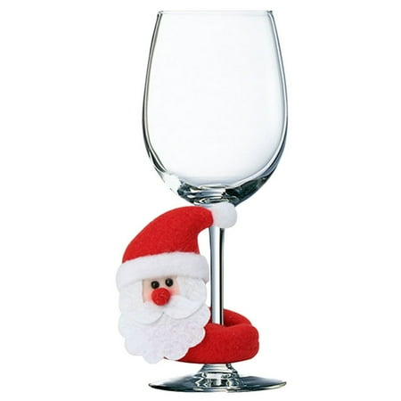 

HLONK 1PC Christmas Wine Glass Set Santa Claus Snowman Deer Christmas Gift Christmas Decoration