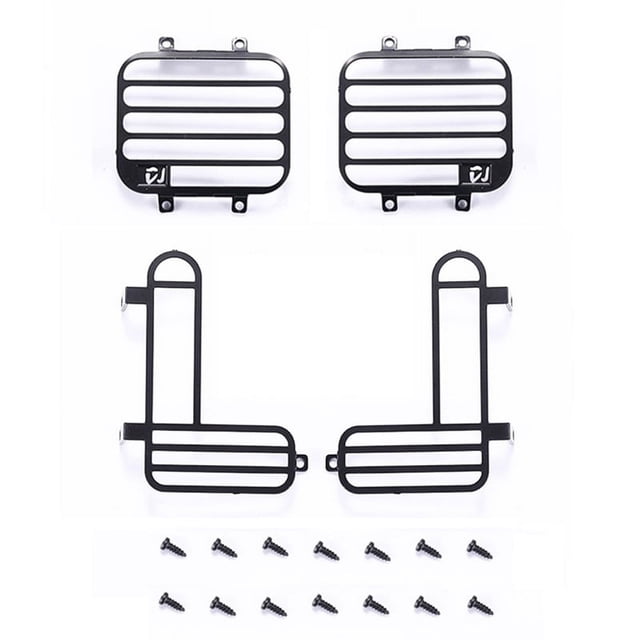Para MN D90 MN99S, Protectores de LáMpara de Luz Delantera y Trasera, Cubierta de Luz de Pantalla, Rejilla Protectora, Piezas de Mejora de Coche de Control Remoto 1/12