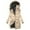 Beige, variant on JURANMO Winter Coat for Women Slim Down Jacket Fleece Lined Warm Hood Quiled Jackets Solid Color Mid-length Quiled Jacket with Pockets Lightning Deals Red XXL