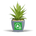 thumbnail image 1 of Big Plug Energy Vehicles Protect Environment Fake Pineapple Flower Pot Vase Mini Decor, 1 of 3