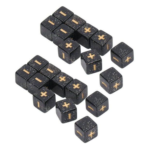 Conjunto De Dados De Operación Matemática, 20 Piezas De 16 Mm Dados De Cálculo Con Menos Letreros Para Enseñanza En El Aula Y Aprendizaje En El Hogar Material Plástico Durable