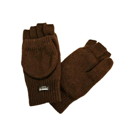 mens rag wool fingerless convertible gloves