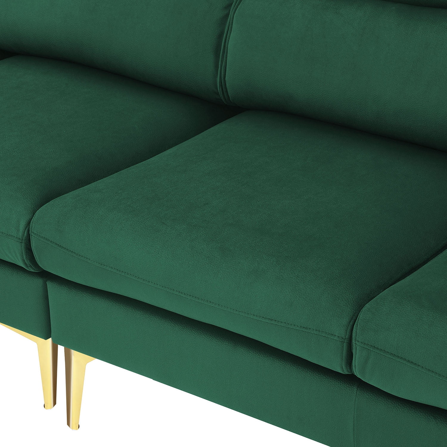 Kadyn 111 " Convertible Sectional Sofa Couch, Flannel L Shape Furniture Couch with Chaise Left/Right Handed Chaise, Modern Fabric Sofa for Apartment, Green Kadyn 111 " Convertible Sectional Sofa Couch, Flannel L Shape Furniture Couch with Chaise Left/Right Handed Chaise, Modern Fabric Sofa for Apartment, Green
