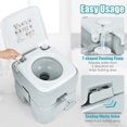 thumbnail image 4 of Costway 5,3 Gallons 20L Portable Voyage Toilette RV Camping Intérieur Extérieur Commode Pot, 4 of 9