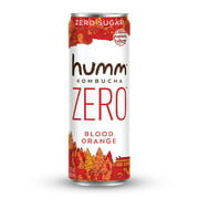 Humm Zero, Kombucha Tea, Blood Orange, Organic, 16-Pack, 11 fl oz Cans