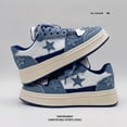 thumbnail image 3 of Zapatos De Skate De Mezclilla Para Mujer, Zapatos Deportivos Bajos Con Punta Redonda A La Moda, Zapatillas Versátiles Para Exteriores, 3 of 3