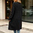 thumbnail image 4 of Womens Cable Knit Longline Cardigan Sweater Oversized Long Sleeve Casual Fall Winter Tops, 4 of 4