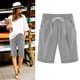 thumbnail image 2 of Pantalones Cortos de Sueño para Mujeres Suave Color Sólido Capris, Cordón de Cintura Elástica con Bolsillos para Pijamas de Salón, 2 of 7