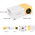 thumbnail image 3 of Mini Proyector Full HD 1080P Amarillo - LED para Reuniones Familiares, Campamentos - Compatible Con HDMI, USB, Audio, 3 of 13