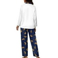 thumbnail image 5 of Kuiaobaty Cute Sloth Print Womens Pajamas Set Button Down 2 Piece Pjs Long Sleeve Oversized Sleepwear with Pockets, XS, 5 of 7