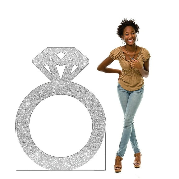 44" x 60" Engagement Ring Backdrop Cardboard Cutout Stand-Up