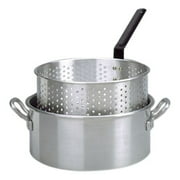 10 Qt. Aluminum Deep Fryer with 2 Riveted Handle and Punched Aluminum Basket with Heat Resistant Handle