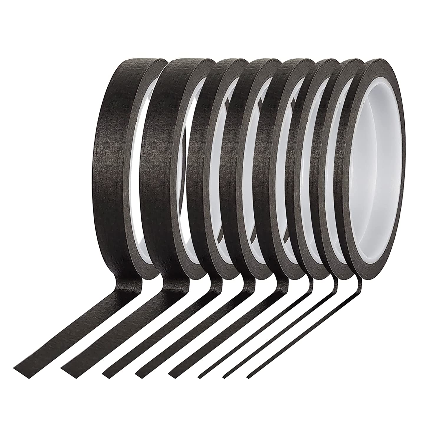 8Rolls Thin Painters Tape Total 176yards 1/8, 1/4, 1/2 inch Width