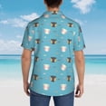thumbnail image 3 of Lsque Cat Fish pattern Hawaiian Shirt for Men, Unisex Summer Beach Casual Short Sleeve Button Down Shirts-Large, 3 of 9
