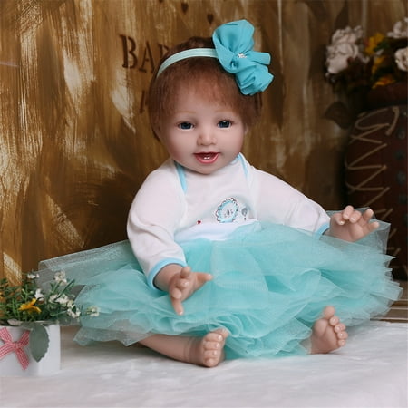 Handmade Kids - Moaere Clearance Reborn Baby Dolls Quality Realistic Handmade Babies Dolls Girls Soft Vinyl Silicone Lifelike Kids Gifts / Toys Age 3+