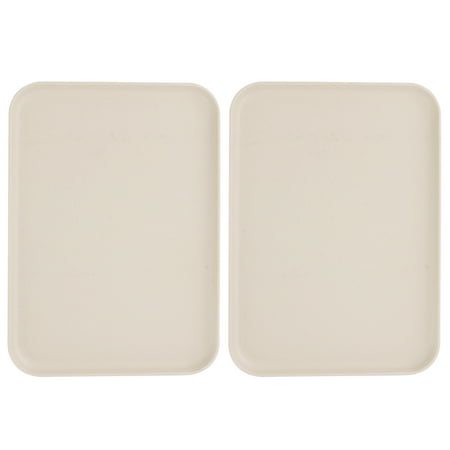 

2Pcs Plastic Rectangular Service Plates Household Simple Dessert Fruit Trays