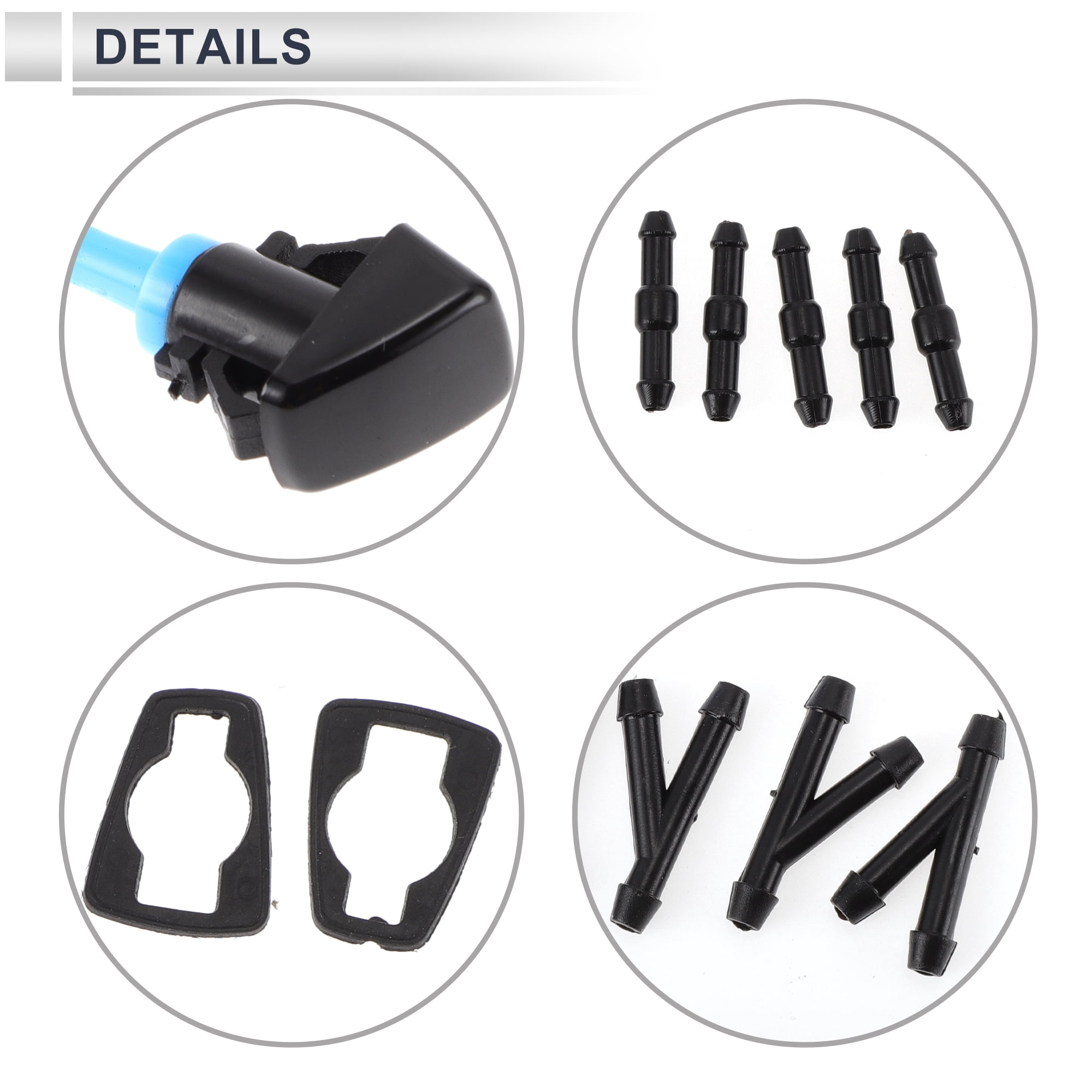 Unique Bargains Washer Nozzle for Jeep Patriot 2008-2017 Front Plastic 1 Set