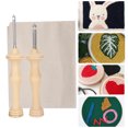 thumbnail image 4 of Peahefy 2pcs Embroidery Punch Pens Cloth Sewing Embroidery Weaving Tool with Wooden Handle,Embroidery ,Embroidery Pens, 4 of 8