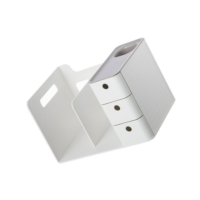 Sidaley Caja de almacenamiento de libros grande, papelería, sujetalibros, cajones, negocios, multipropósito, plástico para el hogar, Carpetas de archivos Gris