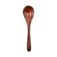 thumbnail image 2 of Clearance & Promo,Wooden Soup Spoon,Long Handle Wooden Spoon,Japanese Style Exquisite Household Spoon for Soup and Stirring Special Edition|Wood,Brown, 2 of 8