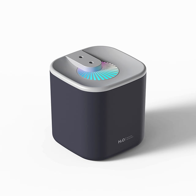 Humidificador 3000ml Pulverizador de niebla de luz nocturna Doble boquilla Difusor de aire RGB Atomizador humectante, Gris Jumpingount HA008658-02B