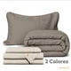 thumbnail image 3 of Dreamlab Edredón Individual Ligero y Juego de Sábanas con Fundas de Almohada Decorativas (5 piezas). Set de Colcha Ligera y Sábanas para Cualquier Temporada. Hipoalergénico. Moneda, Arena / Beige, 3 of 5