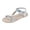 Blue, variant on Women's Boho Floral Flat Sandals Braided Rope Metal T-Strap Casual Beach Vacation Comfortable Summer Shoes Gold Size 7