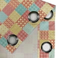 thumbnail image 4 of Ambesonne Kitchen Grommet Curtain, Flowers Dots Stripes, 50" x 84", Coral Yellow Mint Green, 4 of 6