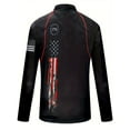thumbnail image 2 of Men's 1/4 Zip Long Sleeve T-Shirts Micro-Fleece Golf Tops Quick Dry Running Gym Activewear Black XL, 2 of 6