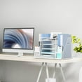 thumbnail image 2 of INTIGE 5-Tier Metal Mesh Desk Organizer with File Holder, Pen Holder and Drawer, White, 2 of 7
