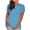 Light Blue, variant on Staron Plus Size Tops for Women Curved Hem Round Neck Short Sleeve Casual Comfy Basic Loose Tshirt Blouse, Light Blue 5XL