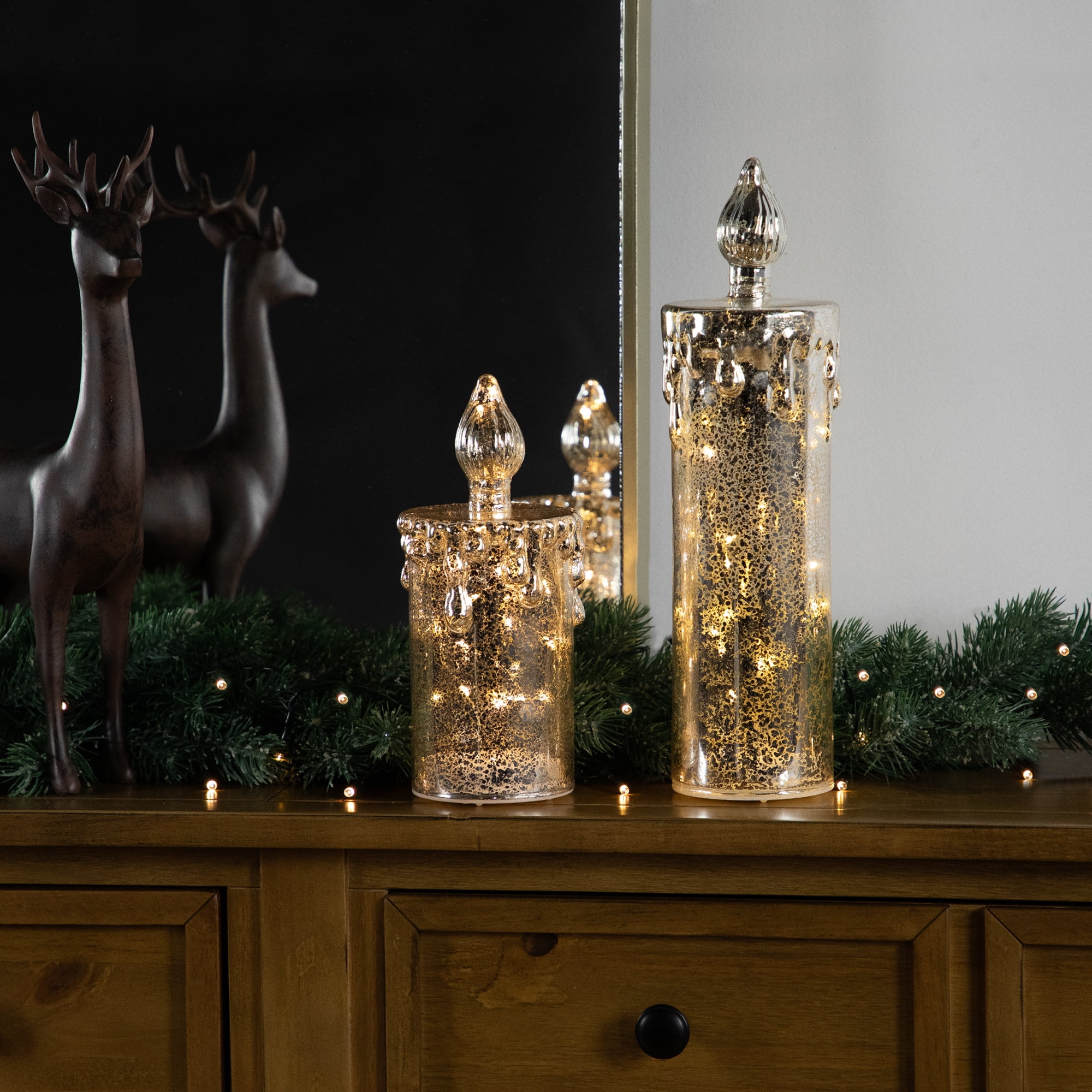 Northlight LED Lighted Dripping Candle Christmas Decoration - 13"