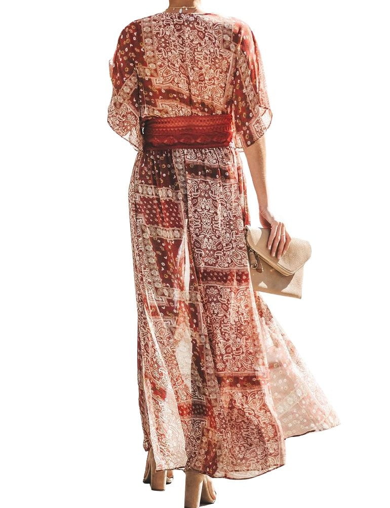 sheer bohemian dress