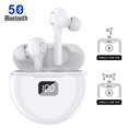 thumbnail image 1 of Wireless Earbuds Bluetooth 5.0 Touch Control Stereo Earphones in-Ear with LED Display, Waterproof Headphones with Built-in Mic Headset Portable USB-C Fast Charging Case for Home Office Travel,White, 1 of 8