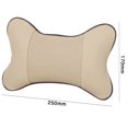 thumbnail image 4 of Almohada para El Cuello Del Coche Almohada Hueso para El Coche Almohada Interior para El Coche para Las Estaciones Reposacabezas PU para El Coche (Beige), 4 of 9