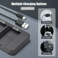 thumbnail image 6 of Camera Camera NP-FZ100 Battery & Charger Kit With 2-slot Battery Charger + 2pcs NP-FZ100 Batteries 7.2V 2300mAh + USB Charging Cable Replacement For  ZV-E1/FX3/FX30/A7C/, 6 of 7